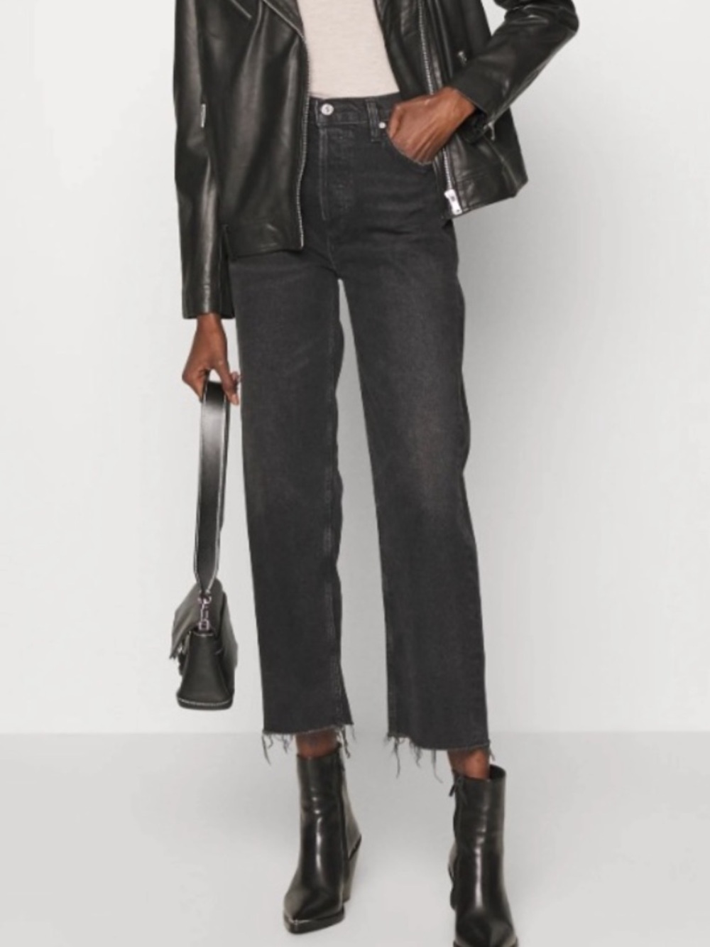 Citizens of Humanity Florence Jeans Stormy Black Straight Leg Size 25
